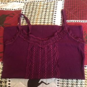 Maurice’s Magenta lace trim tank/cami